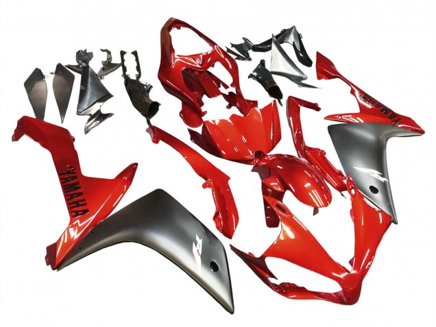 2007-2008 Yamaha YZF 1000 R1 Motorcycle Fairing - Red Matte Black