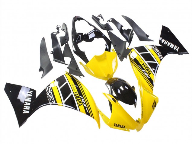 2012-2014 Yamaha YZF 1000 R1 Motorcycle Fairings - Yellow White Black