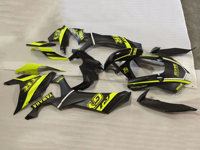 2020-2025 Yamaha YZF 1000 R1 Motorcycle Fairings - Glossy Black Fluorescent Yellow
