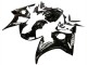 2006-2009 Yamaha YZF R6S Motorcycle Fairings - Glossy Black White Decals