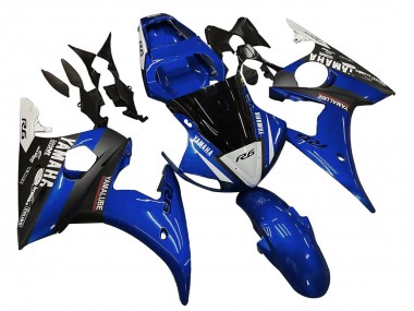 Custom 2006-2009 Yamaha YZF R6S Motorcycle Fairings - Blue White Glossy Black Yamalube