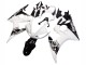 2003-2004 Yamaha YZF R6 Motorcycle Fairing - White Glossy Black
