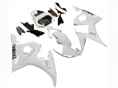 Custom 2003-2004 Yamaha YZF R6 Motorcycle Fairing - White