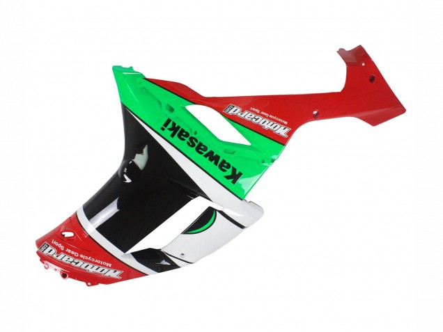 2007-2008 Kawasaki ZX6R Motorcycle Fairings - Green Red