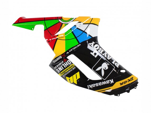 2007-2008 Kawasaki ZX6R Motorcycle Fairings - Colorful Playboy 223