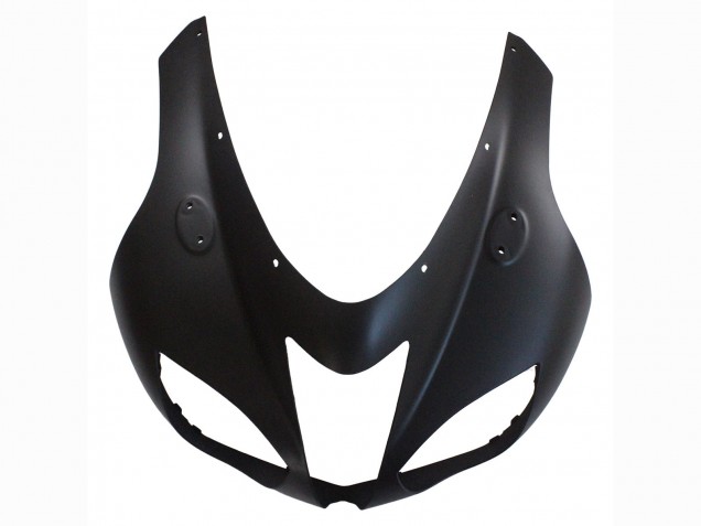 2007-2008 Kawasaki ZX6R Motorcycle Fairings - Matte Black with Yellow Logo Ninja