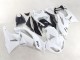 2009-2012 Kawasaki ZX6R Motorcycle Fairings - White Black Ninja