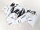 2009-2012 Kawasaki ZX6R Motorcycle Fairings - White Black Ninja