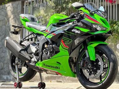 Custom 2019-2022 Kawasaki ZX6R Motorcycle Fairings - Green Glossy Black Red