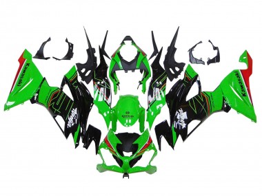 Custom 2019-2022 Kawasaki ZX6R Motorcycle Fairings - Green Glossy Black Red