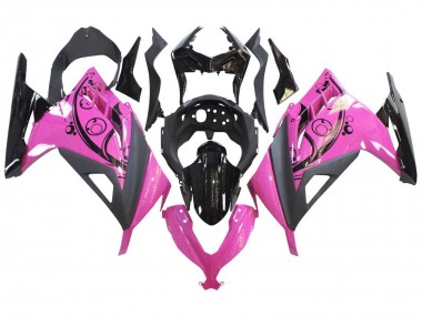 Custom 2013-2024 Kawasaki EX300 Motorcycle Fairings - Pink Black