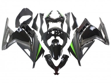 Custom 2013-2024 Kawasaki EX300 Motorcycle Fairings - Glossy Black Matte Black Green
