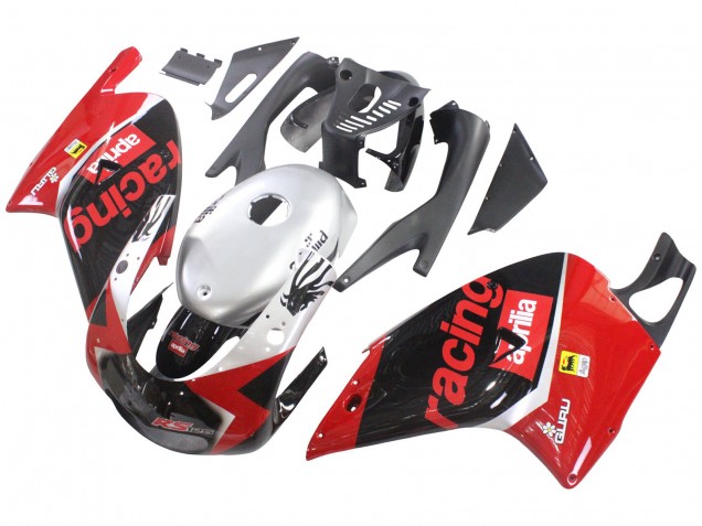 2000-2005 Aprilia RS125 Motorcycle Fairings - Red Black Silver Racing