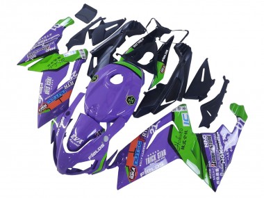 Custom 2006-2011 Aprilia RS125 Motorcycle Fairings - Purple Green Red