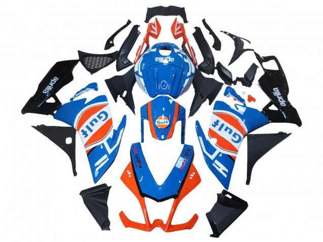 2012-2018 Aprilia RS4 50 125 Motorcycle Fairings - White Blue Orange Glossy Black Gulf