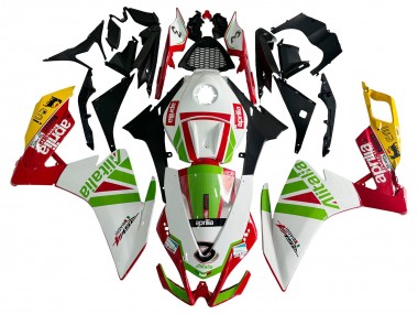 Custom 2012-2018 Aprilia RS4 50 125 Motorcycle Fairing - White Red Green Yellow Alitalia