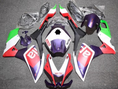 Custom 2012-2018 Aprilia RS4 50 125 Motorcycle Fairings - White Green Red Purple