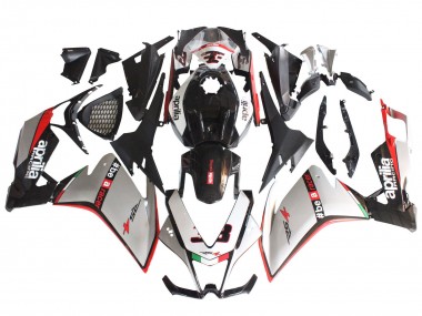 Custom 2012-2018 Aprilia RS4 50 125 Motorcycle Fairings - Silver Red Glossy Black