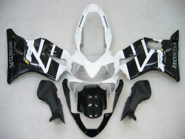 Custom 2004-2007 Honda CBR600 F4i Motorcycle Fairing - White Glossy Black