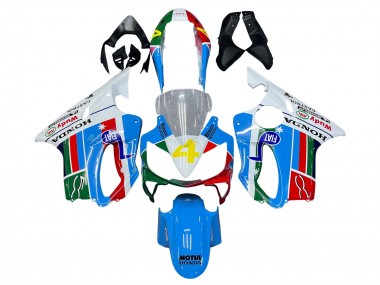 Custom 2004-2007 Honda CBR600 F4i Motorcycle Fairings - White Blue Green Red