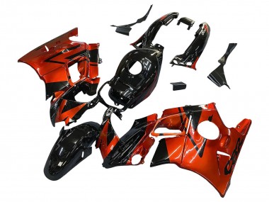 Custom 1991-1994 Honda CBR600 F2 Motorcycle Fairings - Orange Glossy Black