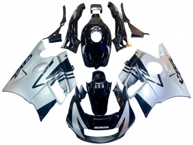 Custom 1991-1994 Honda CBR600 F2 Motorcycle Fairings - Silver Glossy Black