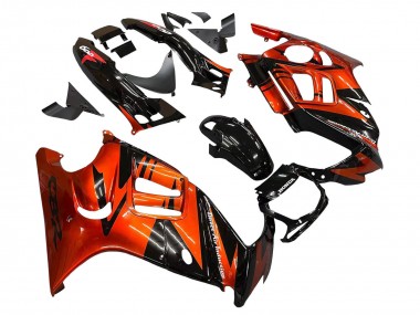 Custom 1995-1996 Honda CBR600 F3 Motorcycle Fairings - Orange Glossy Black