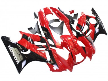 Custom 1997-1998 Honda CBR600 F3 Motorcycle Fairings - Red Glossy Black