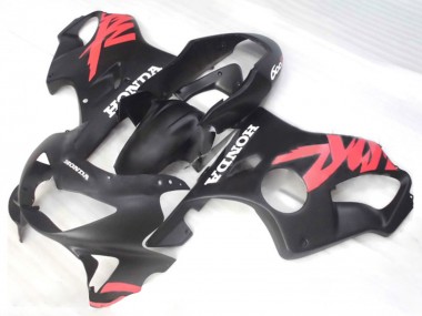 Custom 1999-2000 Honda CBR600 F4 Motorcycle Fairings - Matte Black Pink Decals