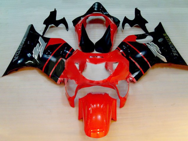 1999-2000 Honda CBR600 F4 Motorcycle Fairings - Red Glossy Black