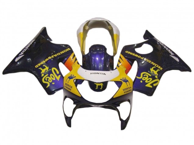 1999-2000 Honda CBR600 F4 Motorcycle Fairings - White Yellow Glossy Black Joes