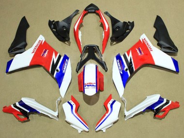 Custom 2011-2013 Honda CBR600F Motorcycle Fairings - White Red Blue