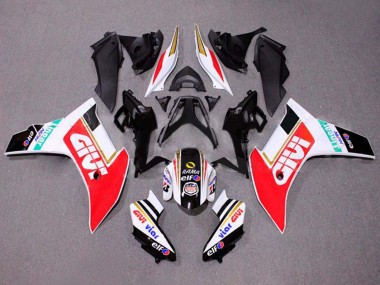 Custom 2011-2013 Honda CBR600F Motorcycle Fairings - White Red Gold Glossy Black Givi