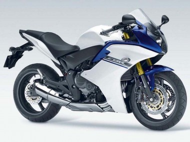 Custom 2011-2013 Honda CBR600F Motorcycle Fairings - White Blue