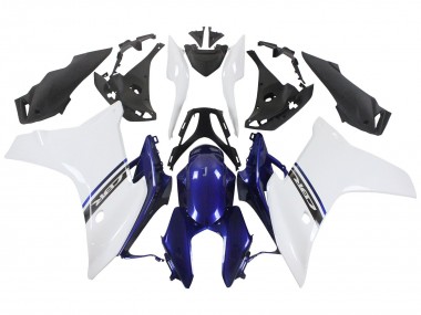 Custom 2011-2013 Honda CBR600F Motorcycle Fairings - White Blue