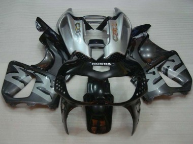 Custom 1994-1995 Honda CBR900RR 893 Motorcycle Fairings - Silver Grey Glossy Black