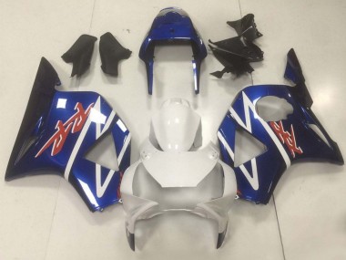 Custom 1994-1995 Honda CBR900RR 893 Motorcycle Fairings - White Blue Glossy Black