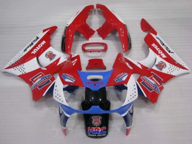 Custom 1994-1995 Honda CBR900RR 893 Motorcycle Fairings - White Red Light Blue Motul