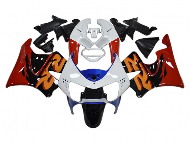 1998-1999 Honda CBR900RR 919 Motorcycle Fairings - White Red Blue Glossy Black