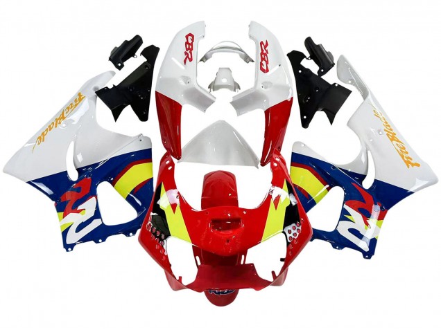1998-1999 Honda CBR900RR 919 Motorcycle Fairings - White Red Yellow Blue