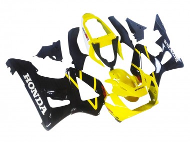 Custom 2000-2001 Honda CBR900RR 929 Motorcycle Fairings - Yellow Glossy Black