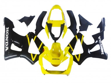 Custom 2000-2001 Honda CBR900RR 929 Motorcycle Fairings - Yellow Glossy Black