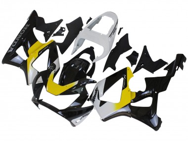 Custom 2000-2001 Honda CBR900RR 929 Motorcycle Fairings - White Yellow Glossy Black