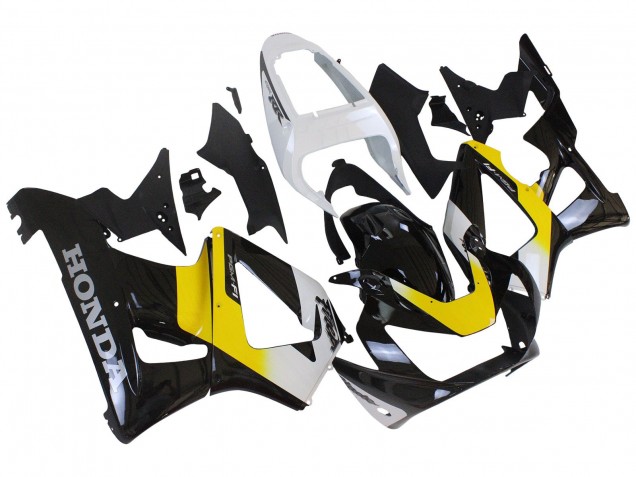 2000-2001 Honda CBR900RR 929 Motorcycle Fairings - White Yellow Glossy Black