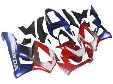 Custom 2000-2001 Honda CBR900RR 929 Motorcycle Fairings - Silver Red Blue