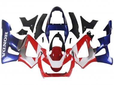 Custom 2000-2001 Honda CBR900RR 929 Motorcycle Fairings - Silver Red Blue
