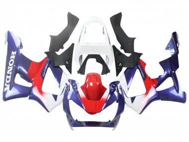 Custom 2000-2001 Honda CBR900RR 929 Motorcycle Fairings - White Red Blue