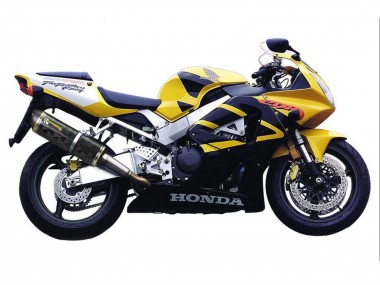 Custom 2000-2001 Honda CBR900RR 929 Motorcycle Fairings - Yellow Dark Blue