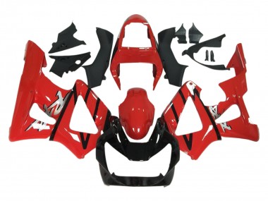 Custom 2000-2001 Honda CBR900RR 929 Motorcycle Fairings - Red Glossy Black