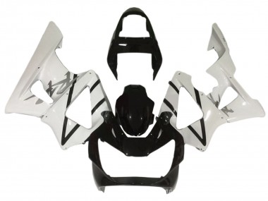 Custom 2000-2001 Honda CBR900RR 929 Motorcycle Fairings - White Glossy Black